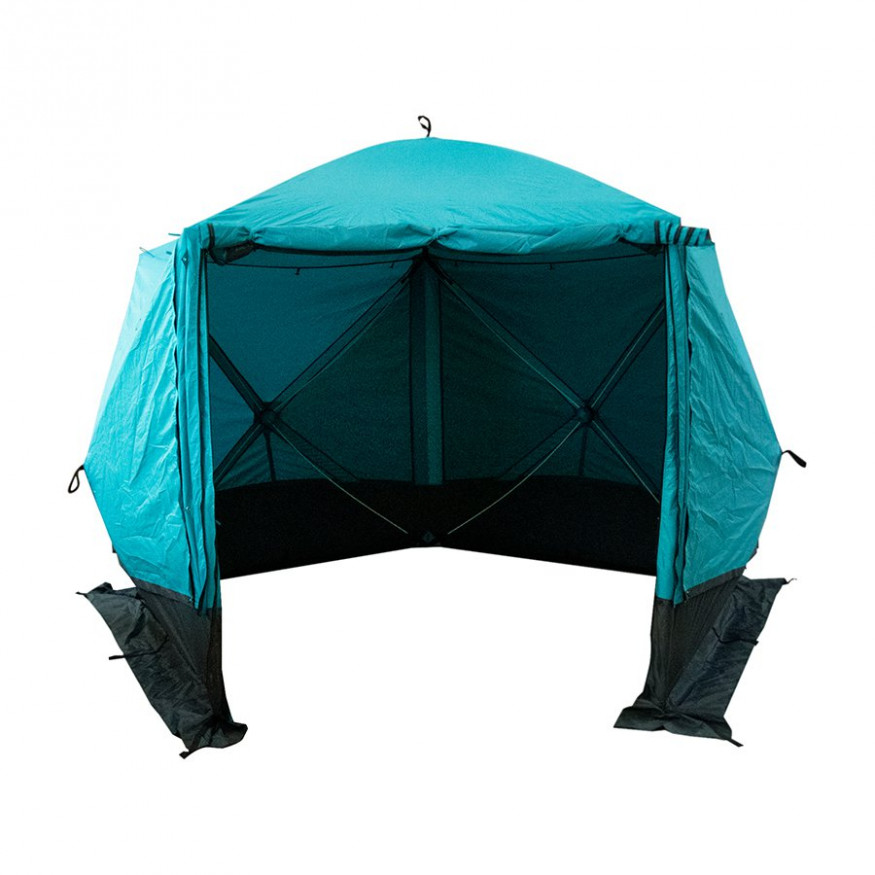 Шатер СЛЕДОПЫТ быстросборный, 5 стен, 2,8х2,9 м, h-2,08 м, S по полу 5,6 кв.м, цвет Waterfall