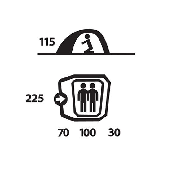 BRUNEL палатка, 2, зелёный