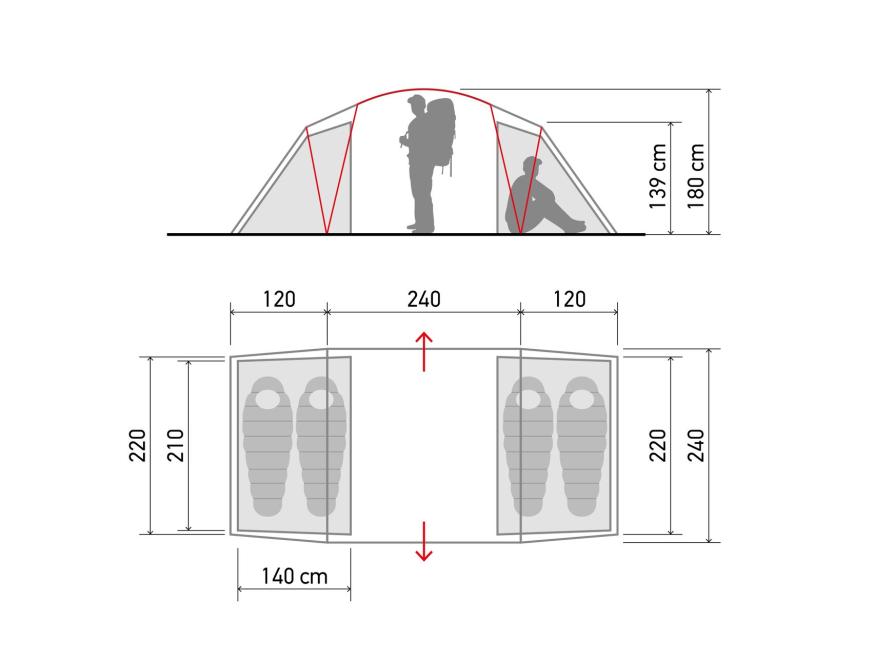 Палатка автомат. 4-х мест. Norfin SALMON 4 NF