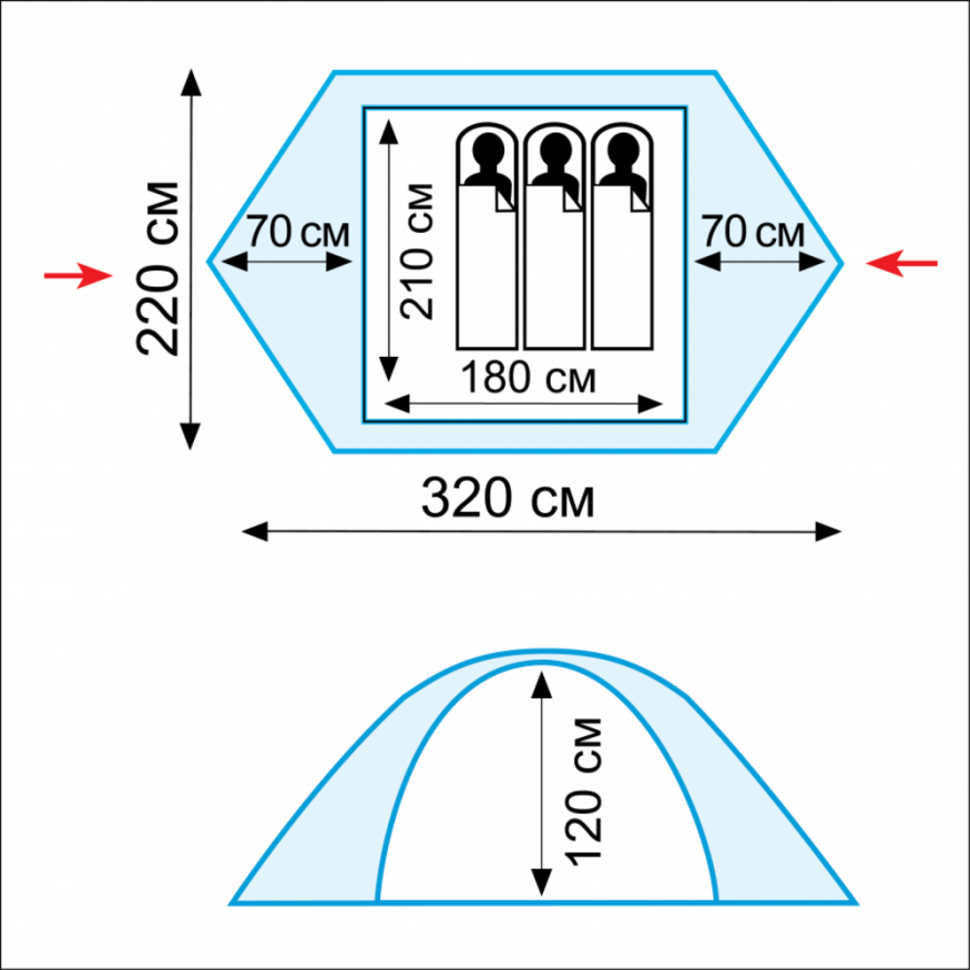 Палатка Tramp Scout 3 v2, зеленый