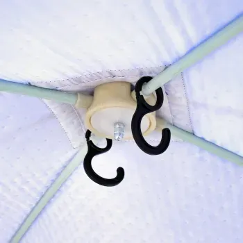 Палатка КУБ 4, 2,15x2,15 м, трехслойная, бело-синяя, Следопыт