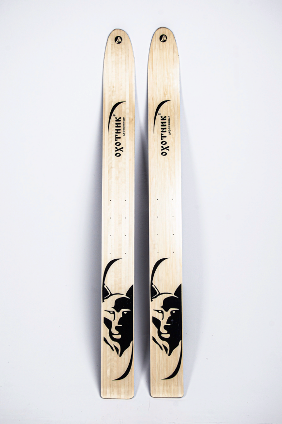 Лыжи Охотник, полнокамусные, дерево, длина 170, ширина 15 см
