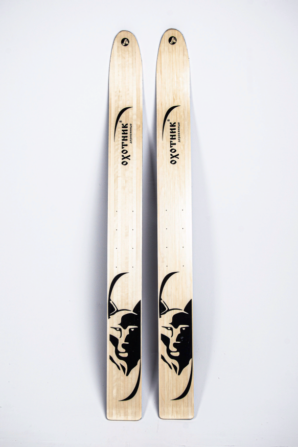Лыжи Охотник, полнокамусные, дерево, длина 180, ширина 15 см