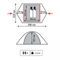 Палатка Tramp Lite Tourist 2-местная, песочный