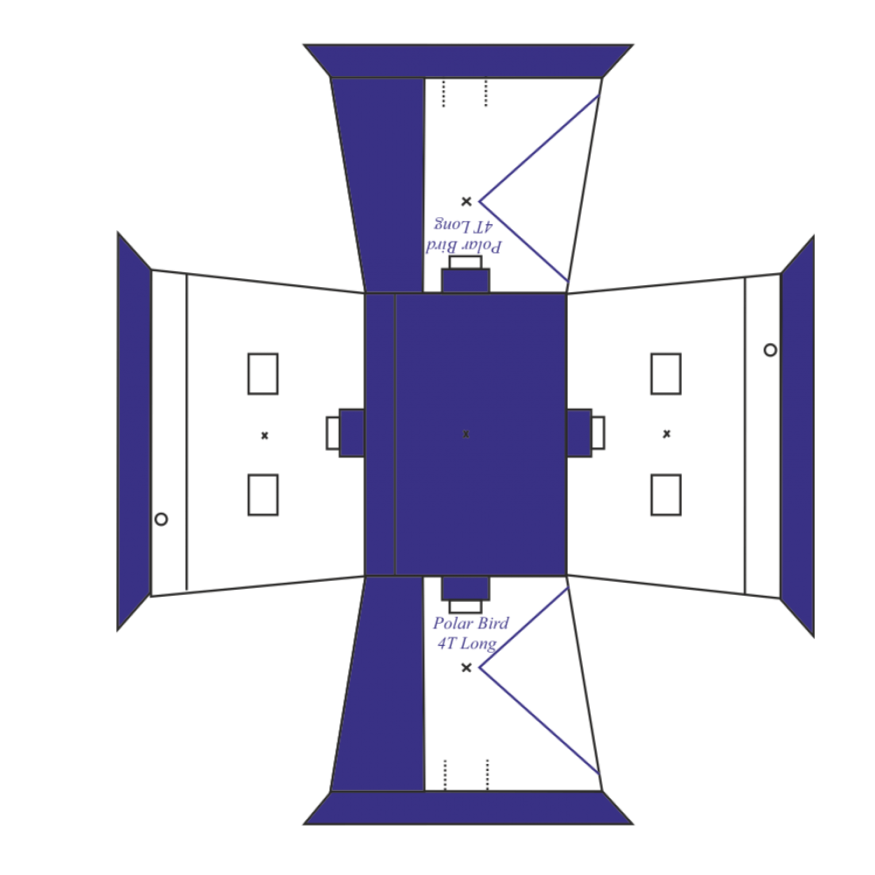 Палатка Polar Bird 4Т long, четырехместная, трехслойная