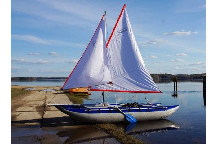 Надувной Катамаран Валдай-4 с парусным вооружением