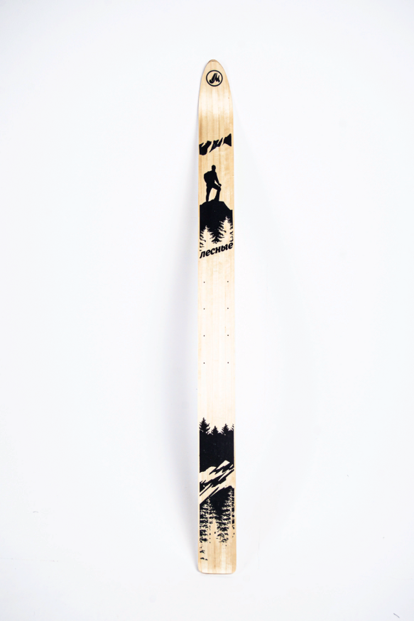 Лыжи Лесные, дерево-пластик, длина 185 см, ширина 11 см