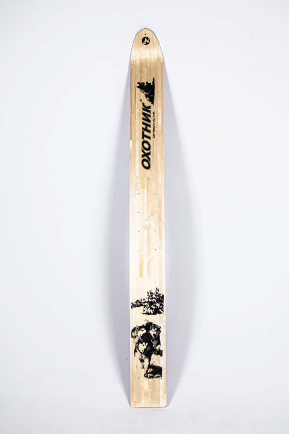 Лыжи ОХОТНИК, дерево-пластик, длина 185 см, ширина 150 мм