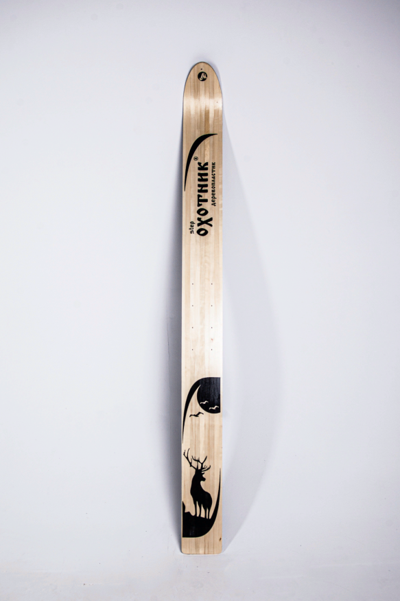 Лыжи ОХОТНИК, дерево-пластик, длина 185 см, ширина 150 мм