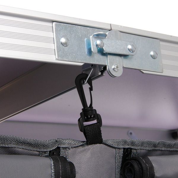 Стол кемпинговый складной 120*47*54-70 см, с 2-мя подвесными отделениями