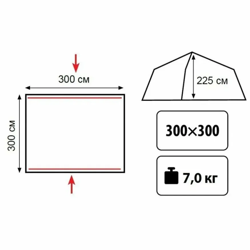 Шатер Tramp Lite Bungalow зеленый, Tramp