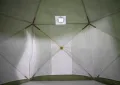 Палатка зимняя ЧУМ 2 (трехслойная, пиксель с выводом под трубу)