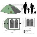 Палатка Maverick Mobile 2 premium, двухместная, зеленый цвет