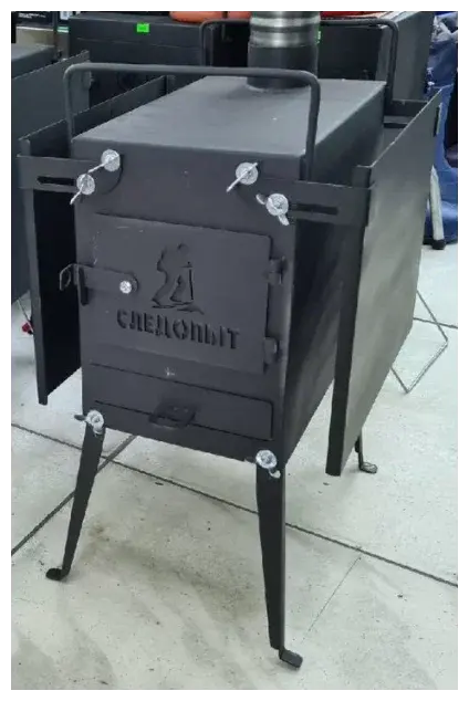 Печь походная Heavy малая (с экранами, угловыми трубами, грибком), сталь 2 мм, Следопыт