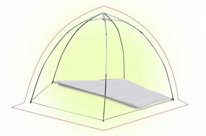 Пол утепленный LOTOS 5, занимает половину площади палатки